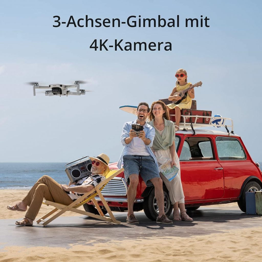 DJI Mini 2 - Ultralight and Foldable Drone Quadcopter, 3-Axis Gimbal with 4K Camera, 12MP Camera, 31 Minutes Flight Time, OcuSync 2.0 HD Video Transmission, Mavic Mini, QuickShots with DJI Fly App