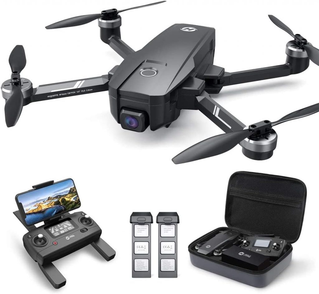 Holy Stone HS720E GPS Drone with 4K IIS UHD Camera, Quadcopter Remote Controlled with 2 Batteries, Long Flight Time, Follow Me, 5G WiFi Transmission, Return Home, Brushless Motor, Anti-Shake Cam for Beginners