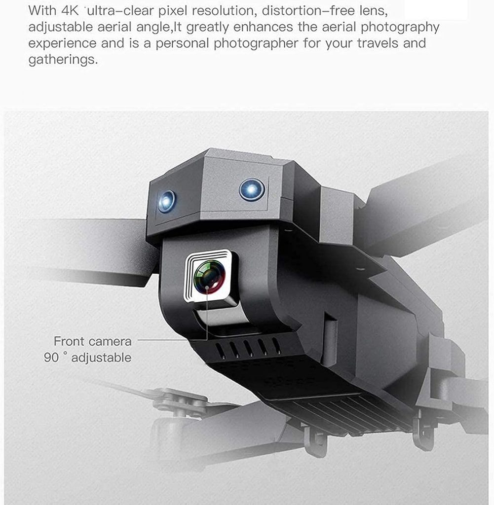 WINECO FPVDrone with 4K HD Camera Foldable with App Control Headless Mode 360° Rotation Trajectory Flight Drones for Adults and Children